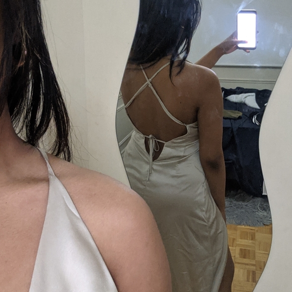 ASOS silver silk dress - Picture 3 of 4